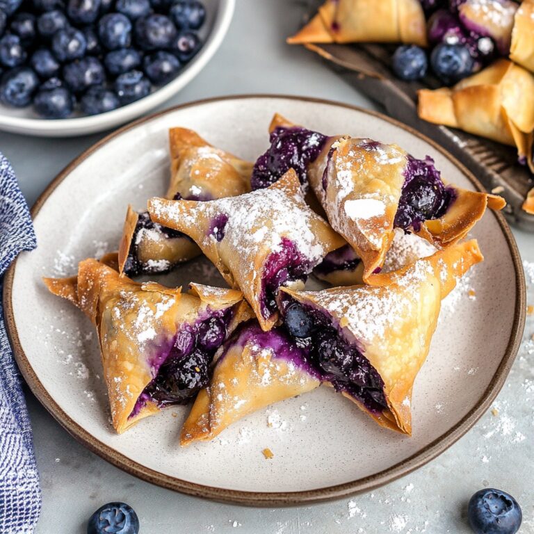 Crispy Air Fryer Blueberry Cheesecake Wontons Recipe