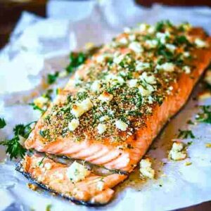 Crispy Feta And Herb Crusted Salmon Recipe