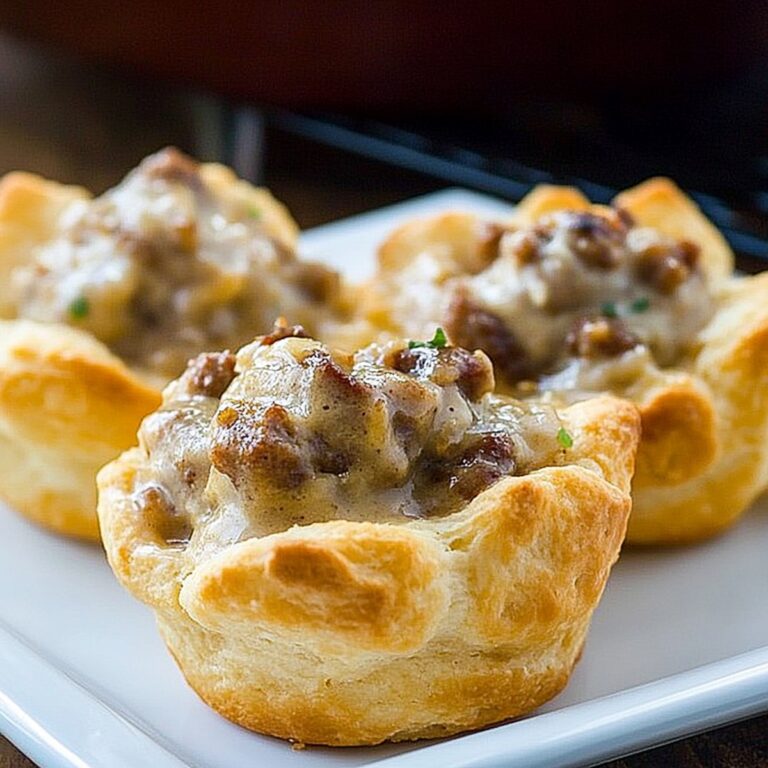 Sausage Gravy Biscuit Cups Recipe