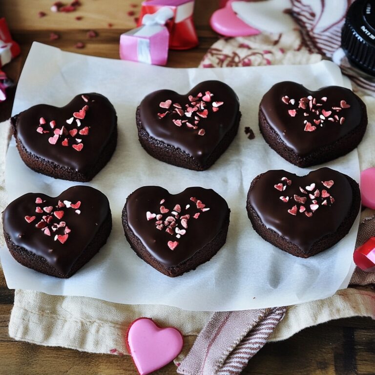 Chocolate Dipped Brownie Hearts Recipe