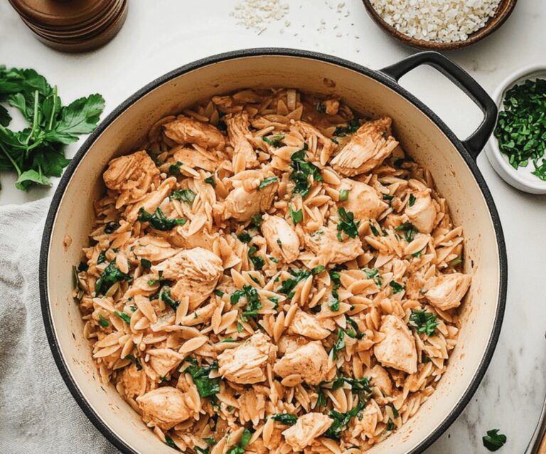 Hearty One Pot Chicken Orzo Recipe