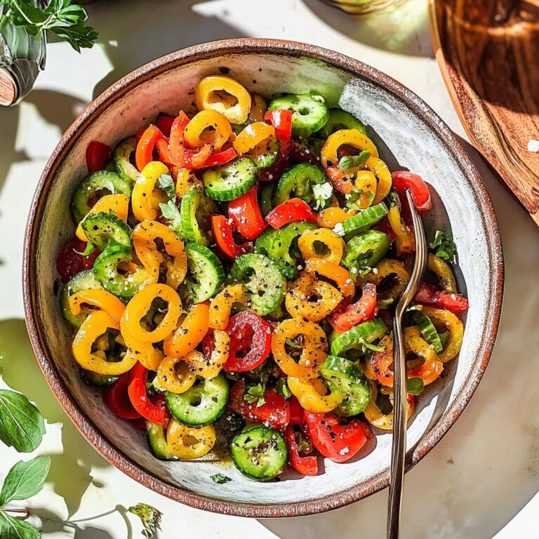 Zesty Tiktok Cucumber And Bell Pepper Salad Recipe