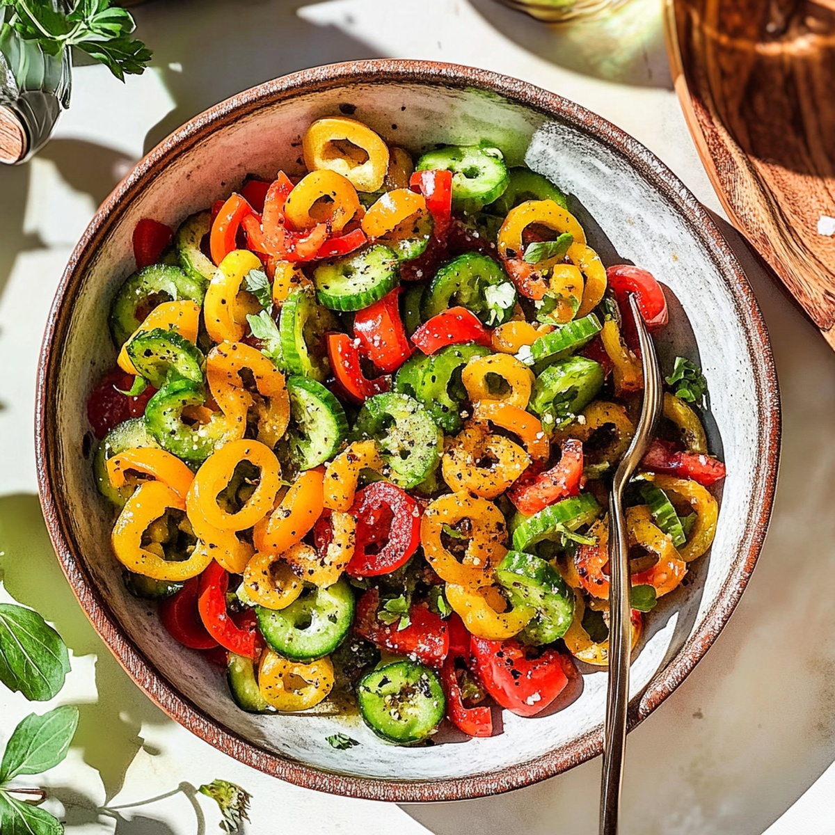 Zesty Tiktok Cucumber And Bell Pepper Salad Recipe