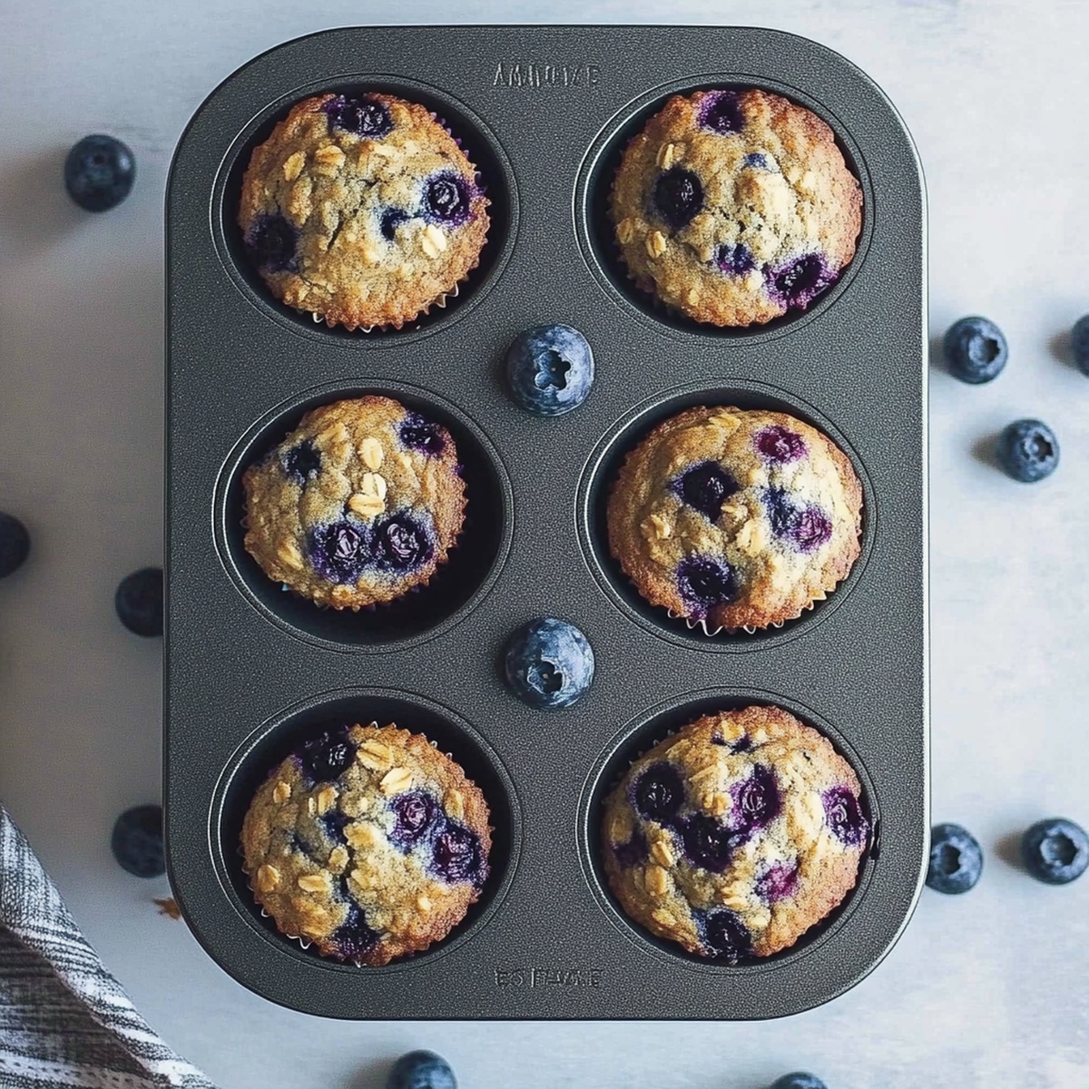 Soft Blueberry Oatmeal Muffins Recipe