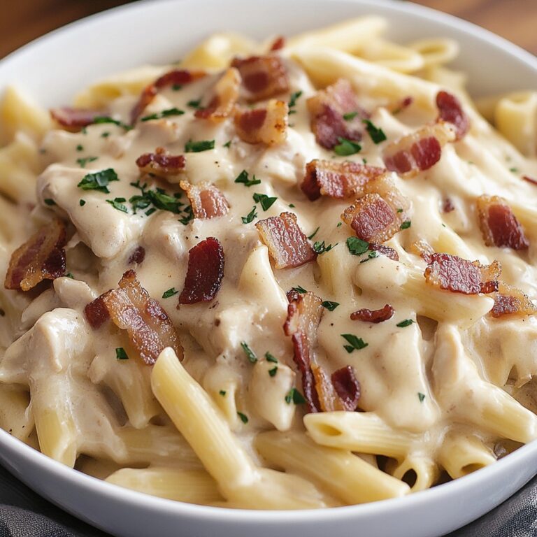 Creamy Cheese Bacon Chicken Pasta Recipe