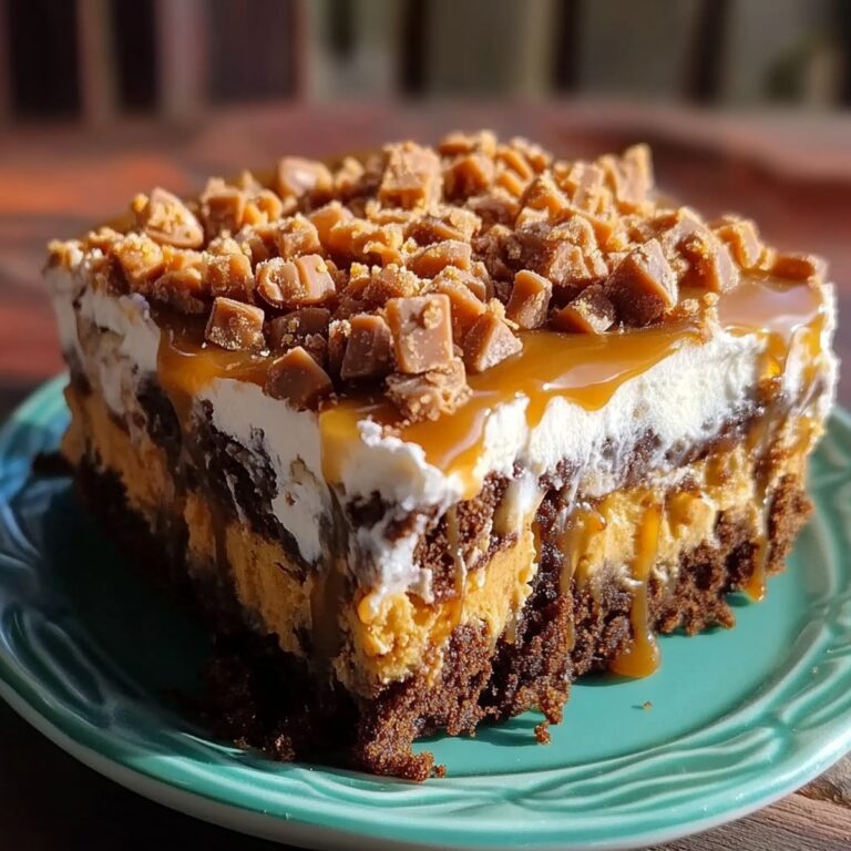 Sinful Butterfinger Candy Bar Poke Cake Recipe