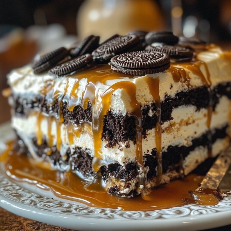 Effortless Salted Caramel Oreo Icebox Cake Recipe