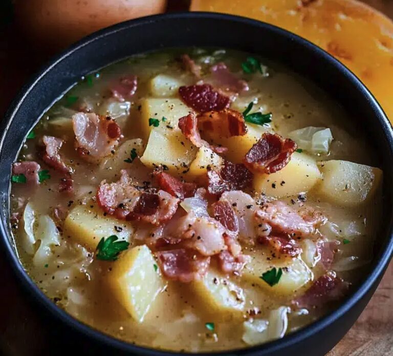 Hearty Irish Bacon Cabbage And Potato Soup Recipe