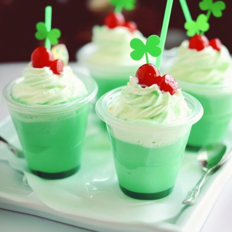 Incredible Shamrock Shake Pudding Shots Recipe