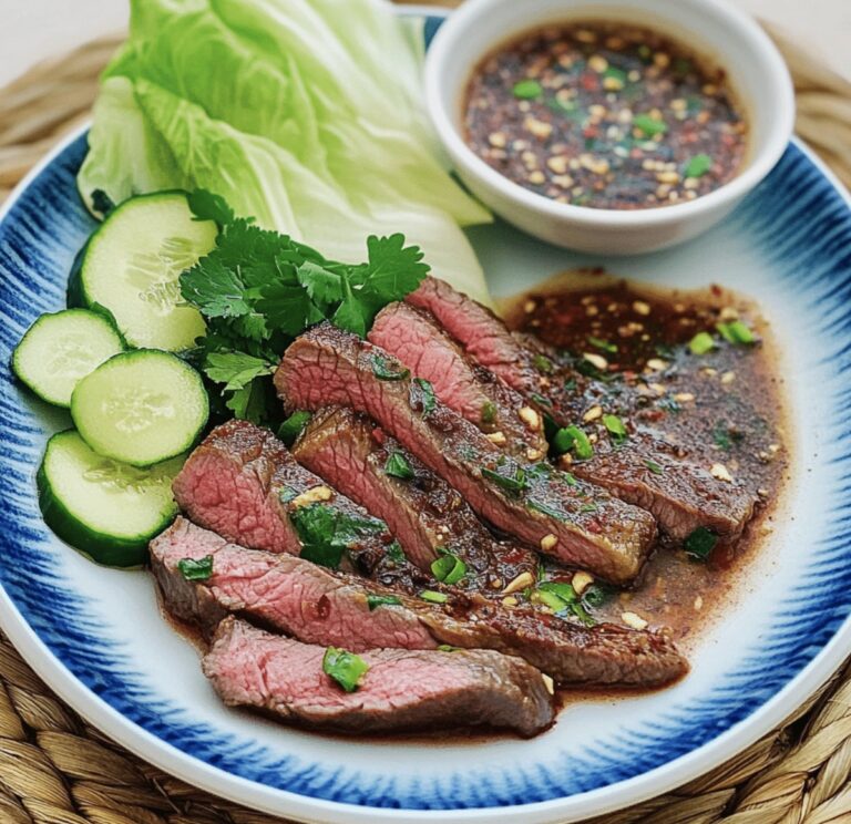 Spicy Tiger Beef With Nam Jim Jaew Sauce Recipe
