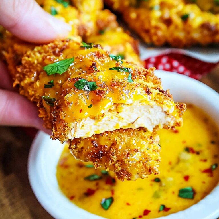 Golden Baked Cheddar Dijon Chicken Tenders Recipe