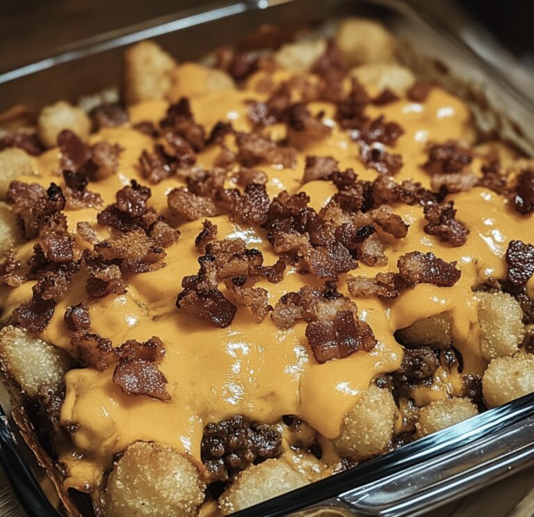 Cheesy Bacon Cheeseburger Tater Tot Casserole Recipe