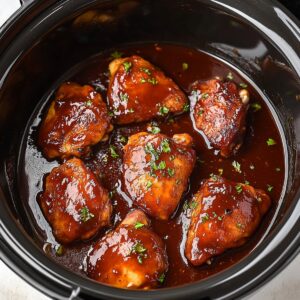 Tender Slow Cooker Bbq Chicken Thighs Recipe