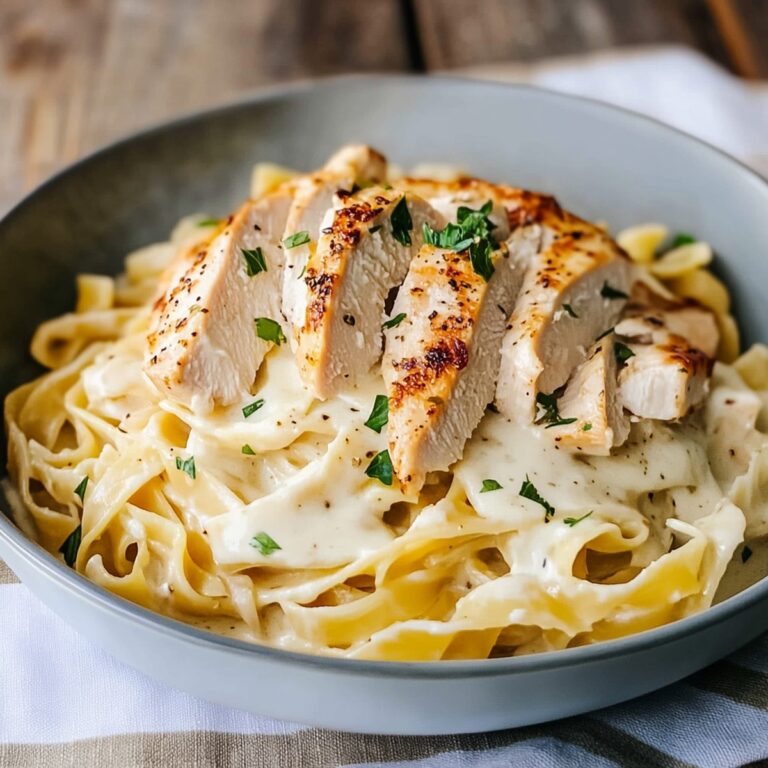 Skinny Low-Fat Chicken Fettuccine Alfredo Recipe