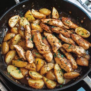 Garlic Butter Chicken And Potatoes Skillet Recipe