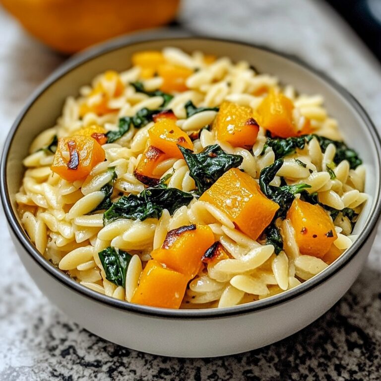 Rustic Orzo With Roasted Butternut Squash And Spinach Recipe