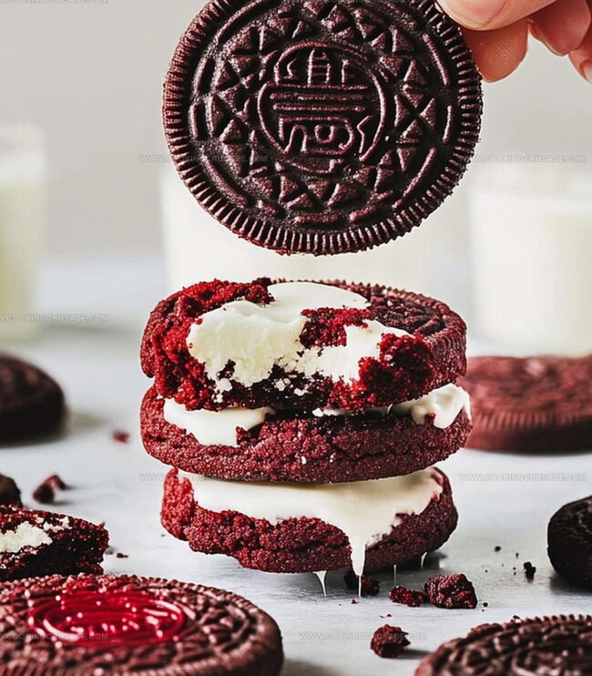 How To Make Crushed Oreo Red Velvet Cookies