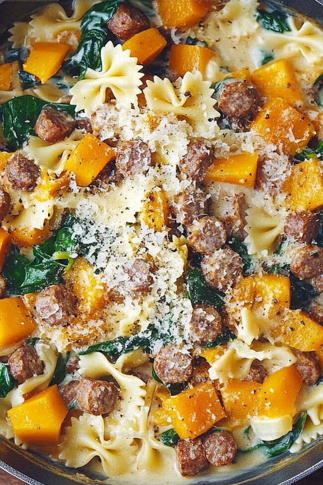 Why Creamy Roasted Butternut Squash Pasta With Sausage And Spinach Is Comforting