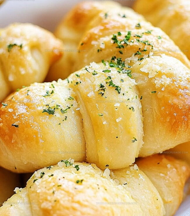 Steps To Make Garlic Butter Cheesy Crescent Rolls