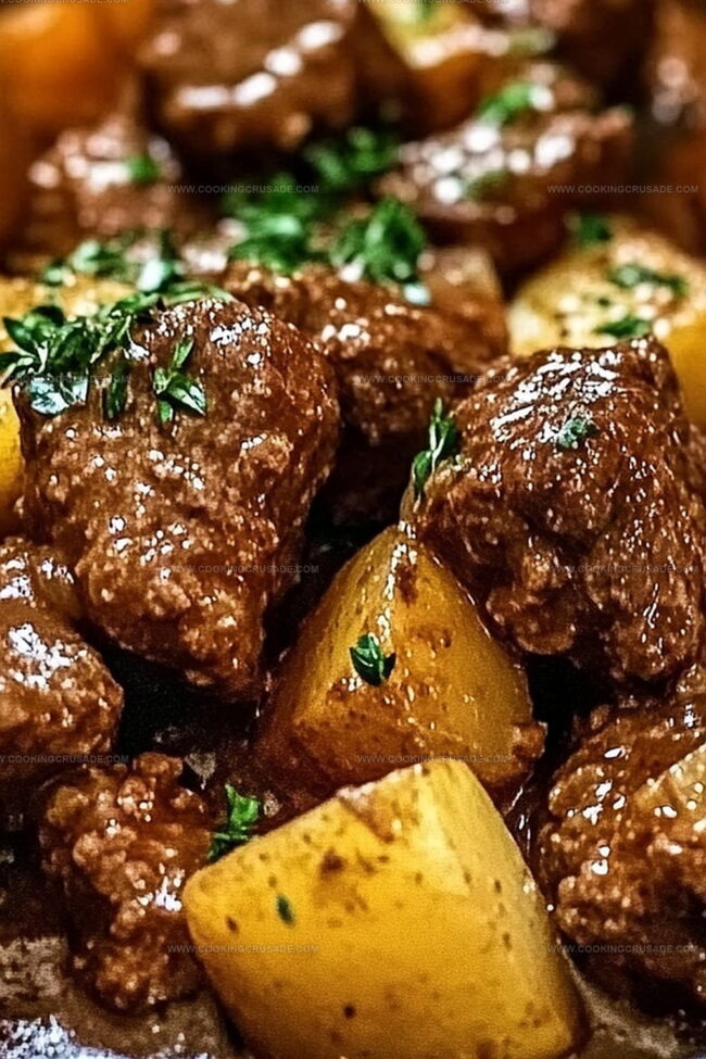 Why Slow Cooker Garlic Butter Beef Bites And Potatoes Are A Time-Saver