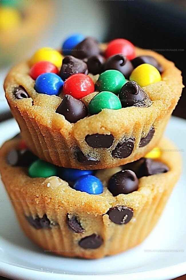 What Makes Mini Chocolate Chip Cookie Cups With Candy Topping Fun