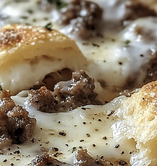 How To Make Biscuits And Sausage Gravy Breakfast Pizza Fast