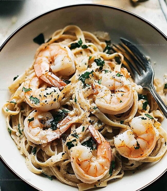 Steps To Make Garlic Butter White Wine Shrimp Linguine