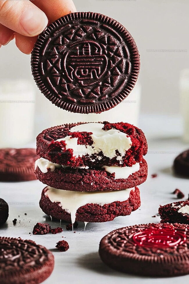 Why Crushed Oreo Red Velvet Cookies Are A Hit