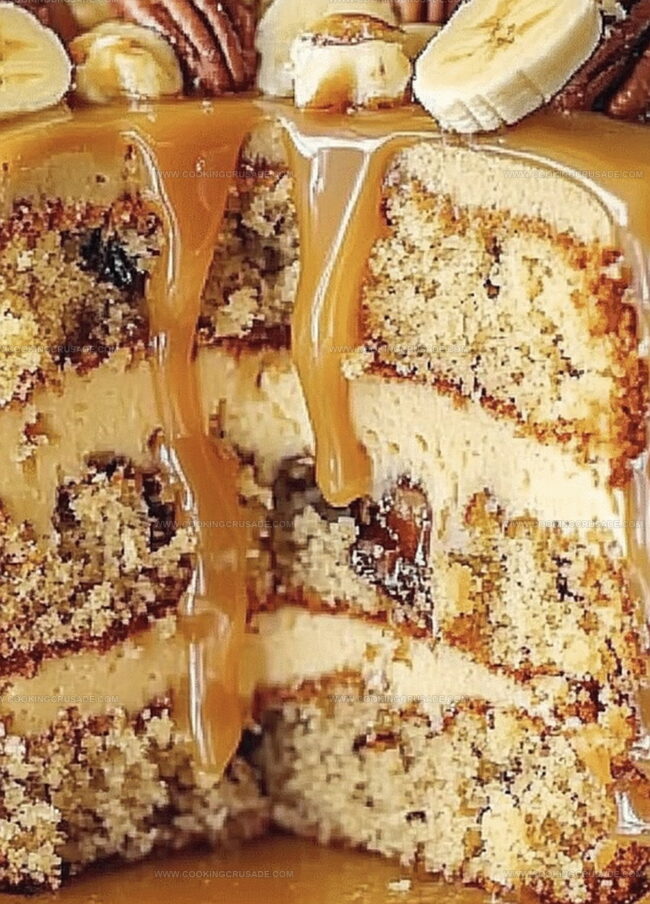 Why Heavenly Banana Pecan Caramel Cake Recipe Steals The Show