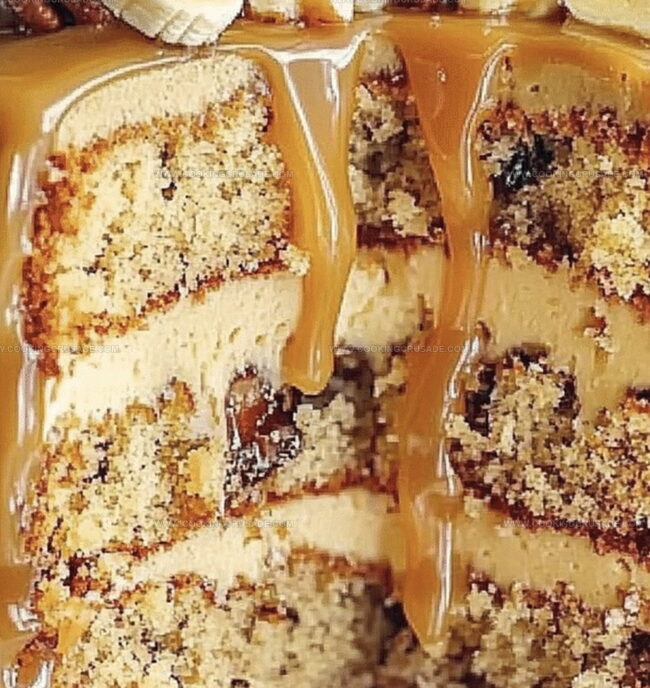 Step-By-Step Instructions For Heavenly Banana Pecan Caramel Cake Recipe