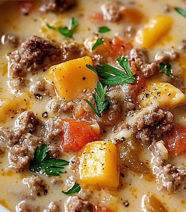 Steps To Cook Easy Cheeseburger Soup Recipe