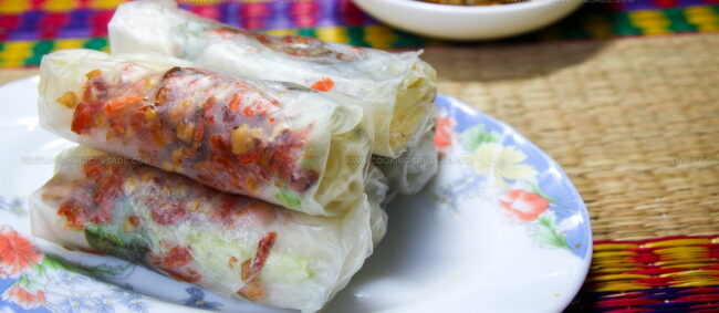 Spring Rolls With Chinese Sausage (Bo Bia)