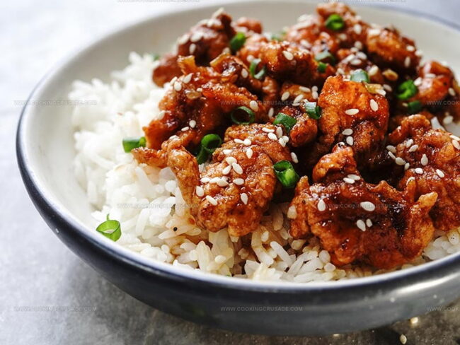 Making Sesame Chicken Recipe